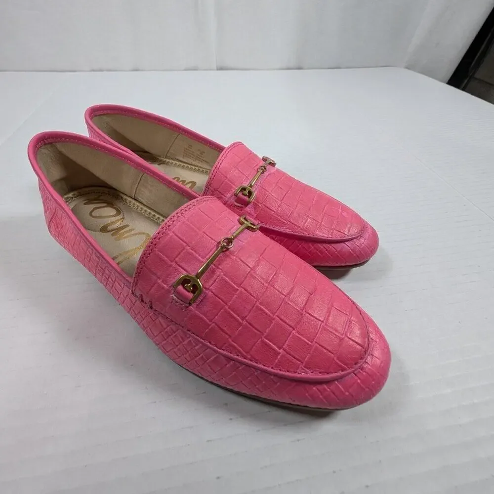 Girls Sam Edelman Loraine Loafer Size 4 Pink Preppy Barbie Comfort Horse Bit